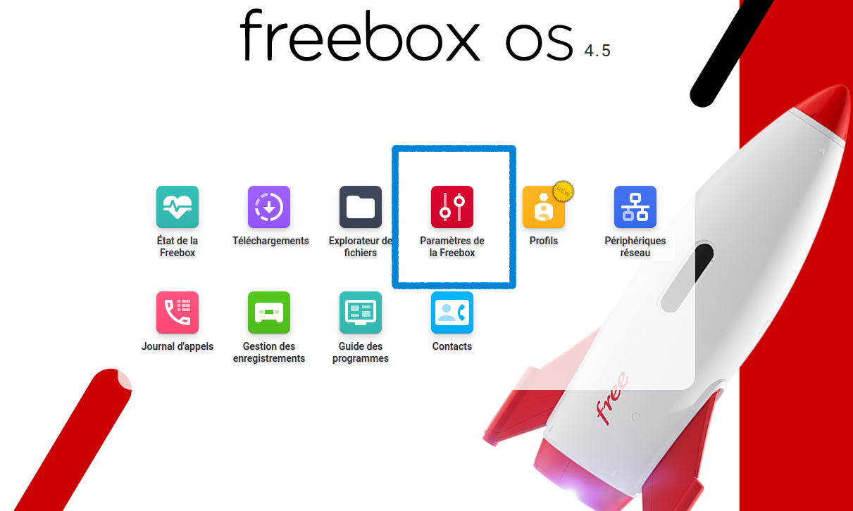 параметра Freebox